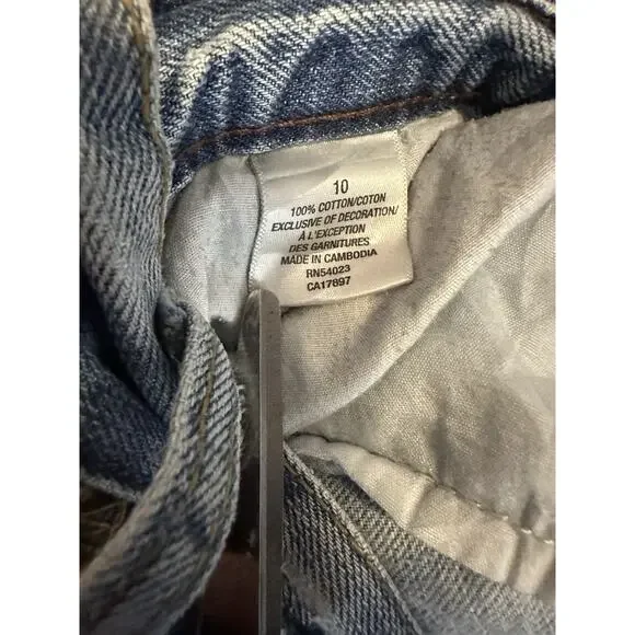 Y2K Low Rise Denim Maxi Skirt Size 10 Special Edition Old Navy - Picture 7 of 8